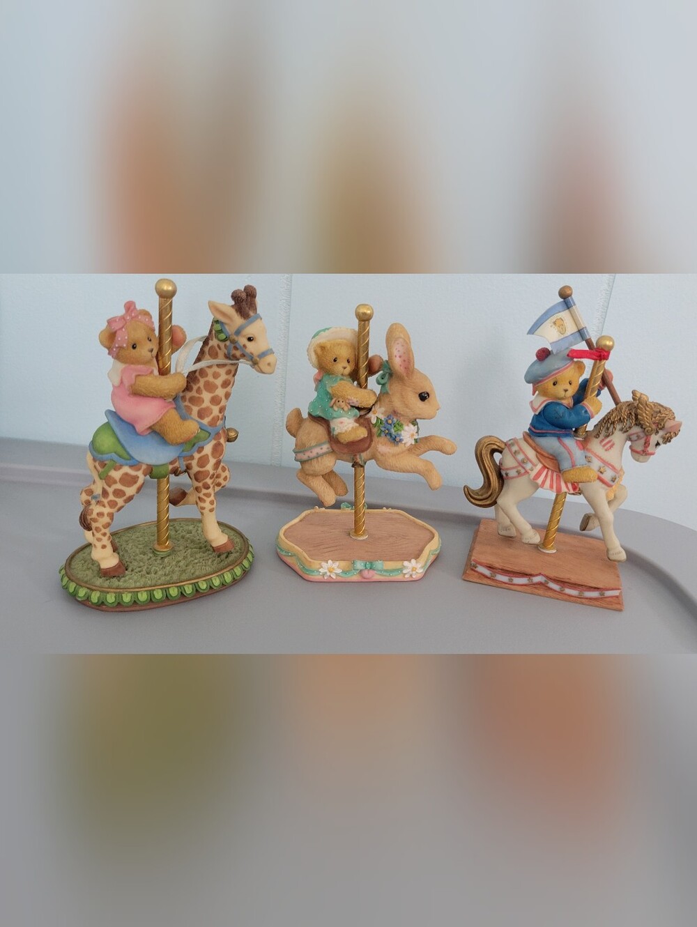 Cherished Teddies Carousel Figurine Set